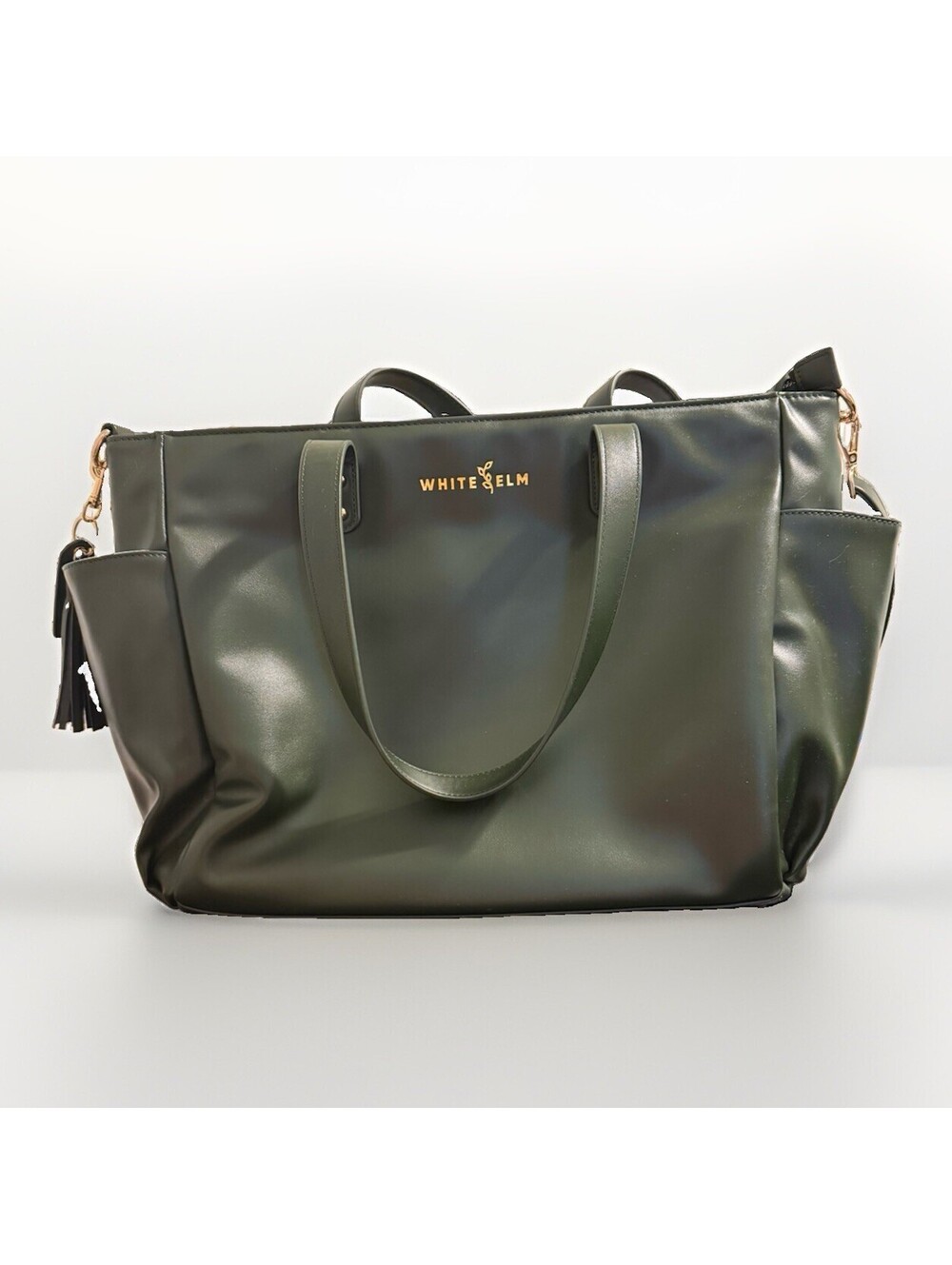 WHITE ELM-Aquila Tote Bag - Olive Green Large Tote Bag with Crossbody Strap